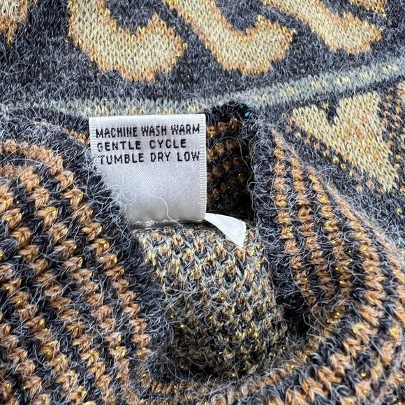 Vintage Partners by Mervyns Mock Neck Abstract Pullover Sweater Size Medium - Picture 4 of 7